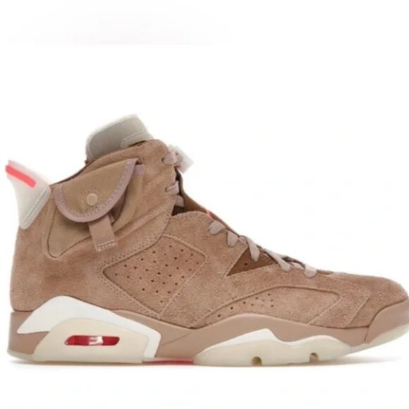 Jordan Retro 6 Travis Scott Sneaker in British Khaki